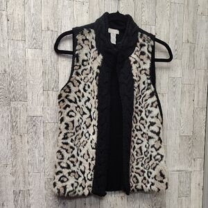 Chico's Leopard Print Sleeveless Vest